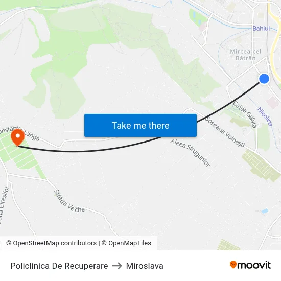 Policlinica De Recuperare to Miroslava map