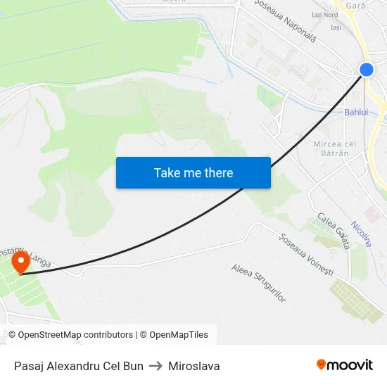 Pasaj Alexandru Cel Bun to Miroslava map