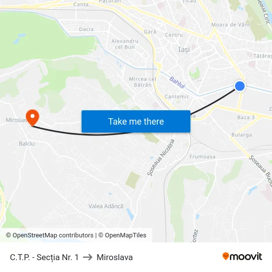 C.T.P. - Secția Nr. 1 to Miroslava map