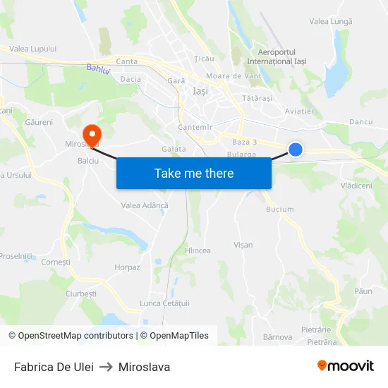 Fabrica De Ulei to Miroslava map