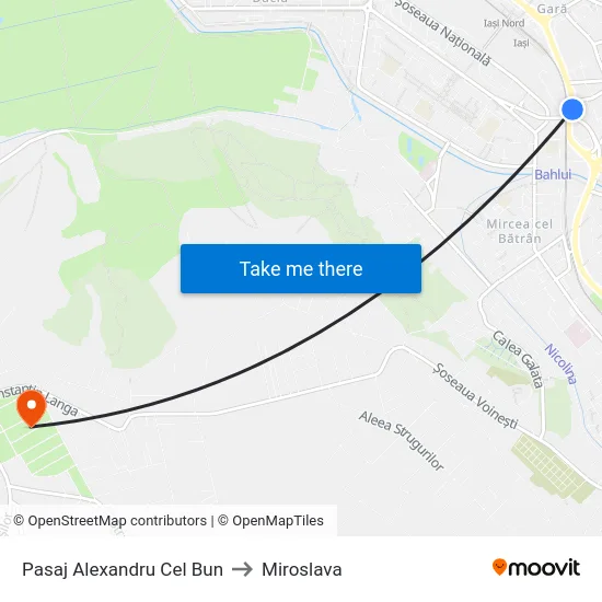 Pasaj Alexandru Cel Bun to Miroslava map