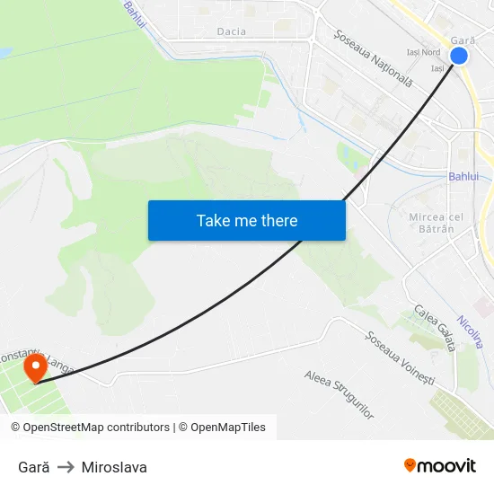 Gară to Miroslava map