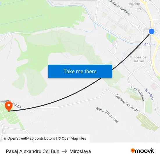 Pasaj Alexandru Cel Bun to Miroslava map
