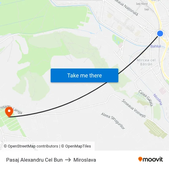 Pasaj Alexandru Cel Bun to Miroslava map