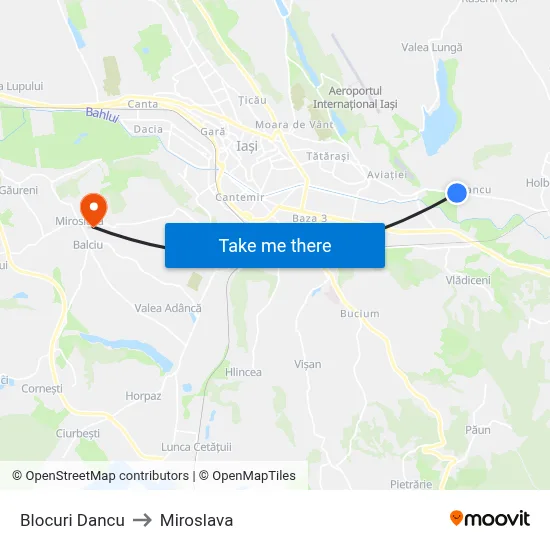 Blocuri Dancu to Miroslava map