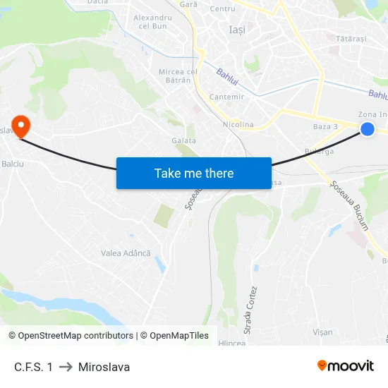 C.F.S. 1 to Miroslava map