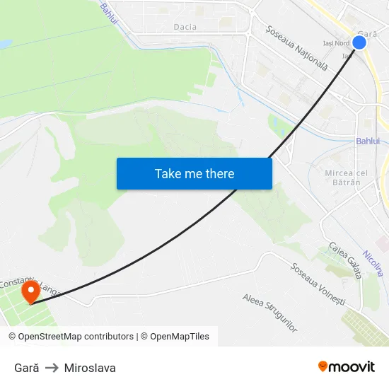 Gară to Miroslava map