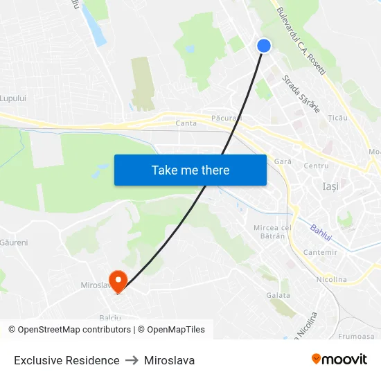 Exclusive Residence to Miroslava map