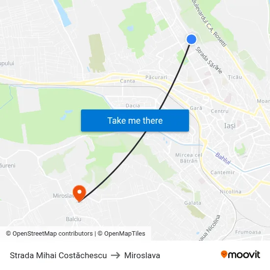 Strada Mihai Costăchescu to Miroslava map