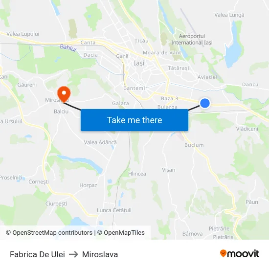 Fabrica De Ulei to Miroslava map