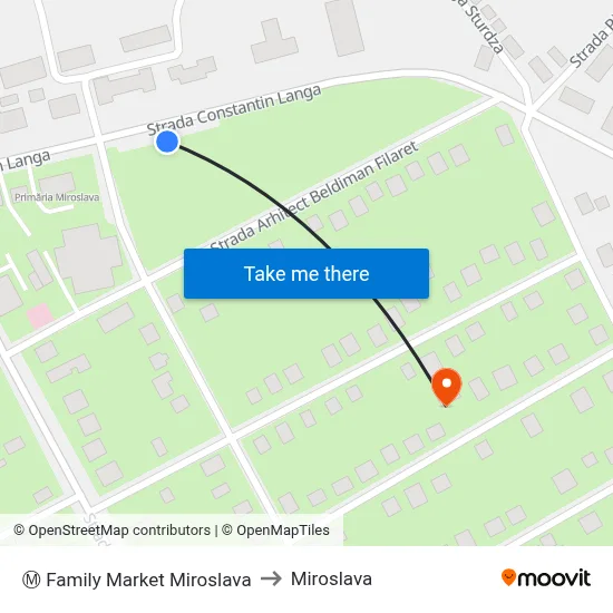 Ⓜ Family Market Miroslava to Miroslava map