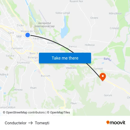 Conductelor to Tomeşti map