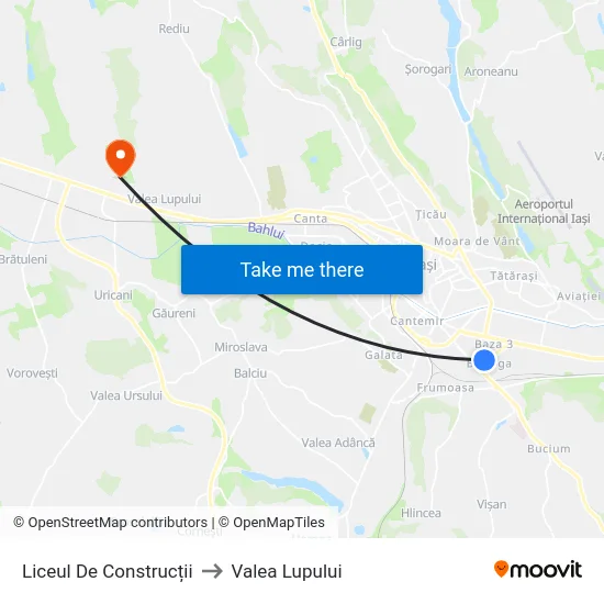 Liceul De Construcții to Valea Lupului map