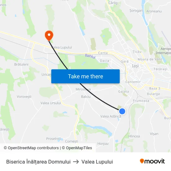 Biserica Înălțarea Domnului to Valea Lupului map