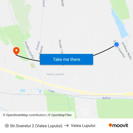 Ⓜ Str.Soarelui 2 (Valea Lupului) to Valea Lupului map