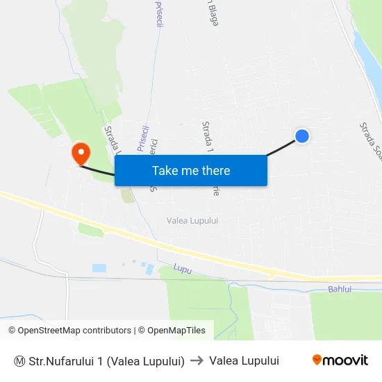 Ⓜ Str.Nufarului 1 (Valea Lupului) to Valea Lupului map