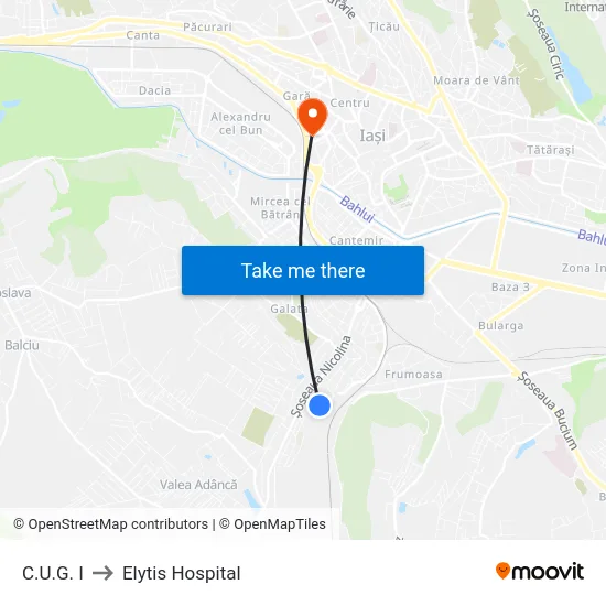 C.U.G. I to Elytis Hospital map
