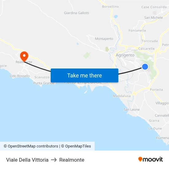 Victory Avenue to Realmonte map