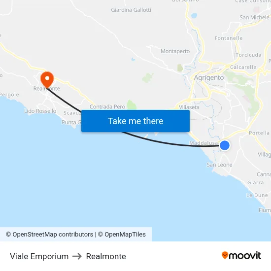 Emporium Avenue to Realmonte map