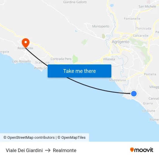 Gardens Avenue to Realmonte map