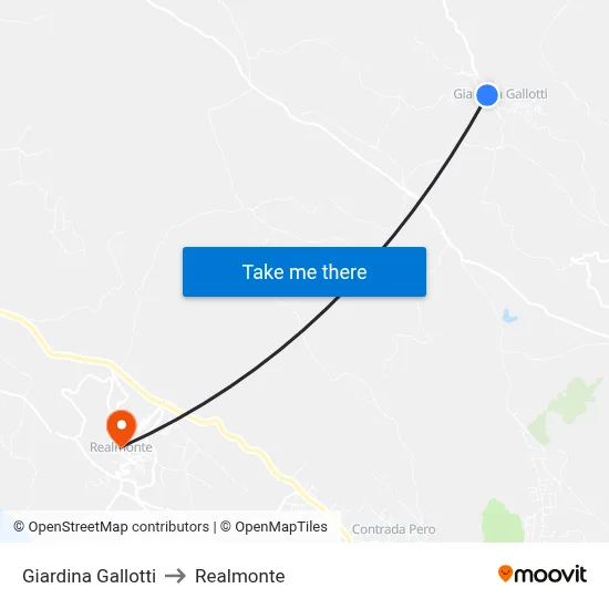 Giardina Gallotti to Realmonte map