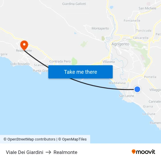 Gardens Avenue to Realmonte map