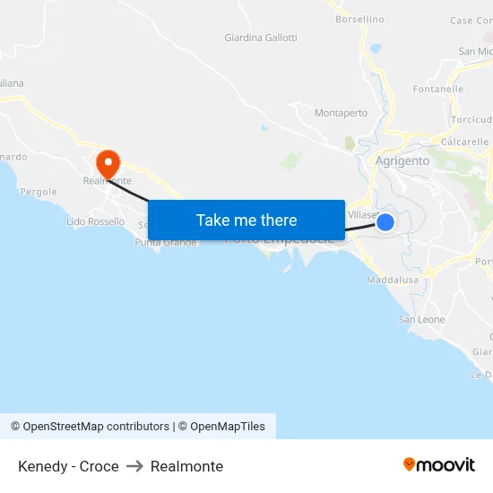 Kennedy - Cross to Realmonte map