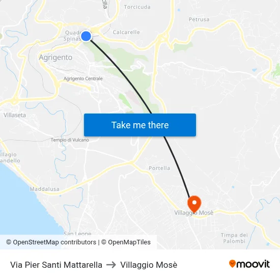 Pier Santi Mattarella Street to Moses Village map