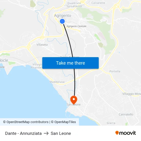 Dante - Annunciation to San Leone map
