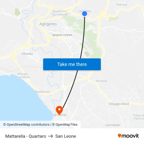 Mattarella - Quartaro to San Leone map