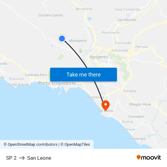 Provincial Road 2 to San Leone map