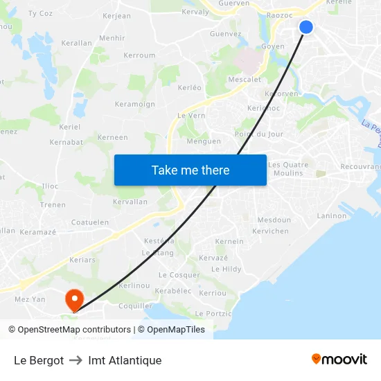 Le Bergot to Imt Atlantique map