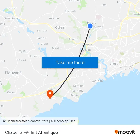 Chapelle to Imt Atlantique map