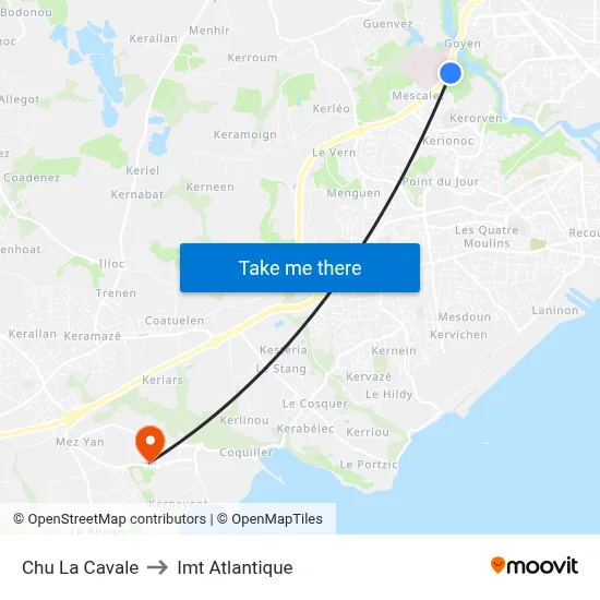 Chu La Cavale to Imt Atlantique map