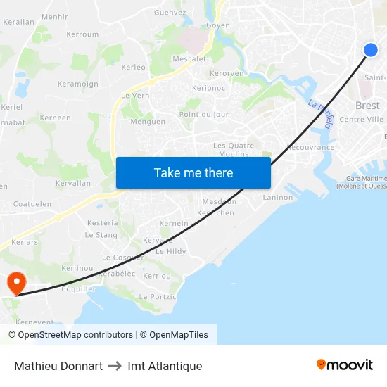 Mathieu Donnart to Imt Atlantique map