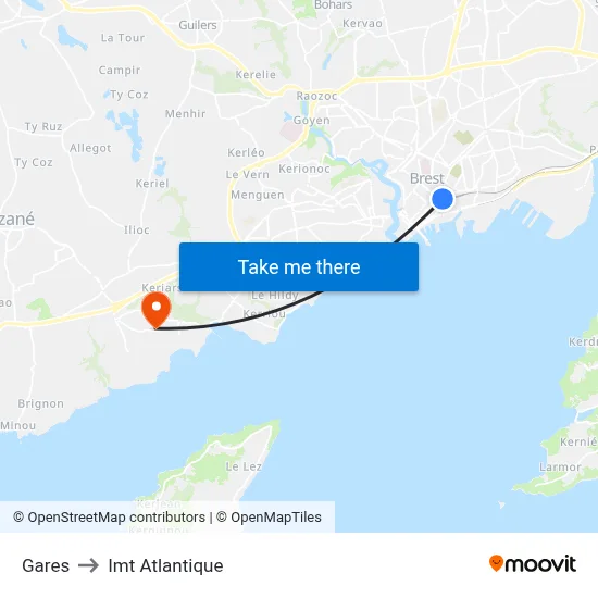 Gares to Imt Atlantique map