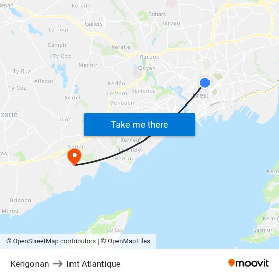 Kérigonan to Imt Atlantique map