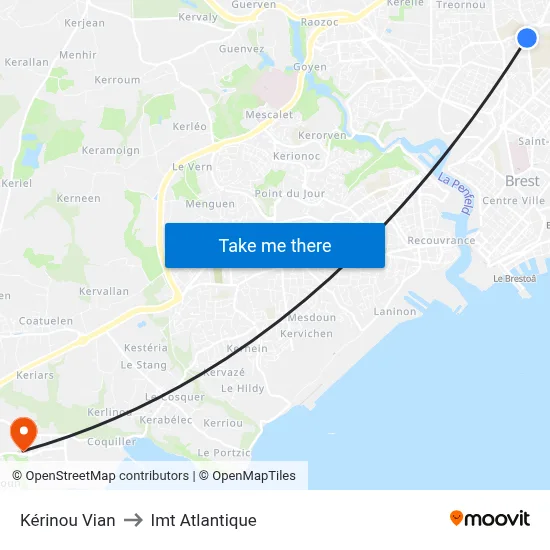 Kérinou Vian to Imt Atlantique map