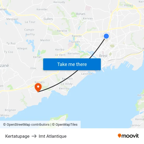 Kertatupage to Imt Atlantique map