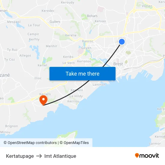 Kertatupage to Imt Atlantique map