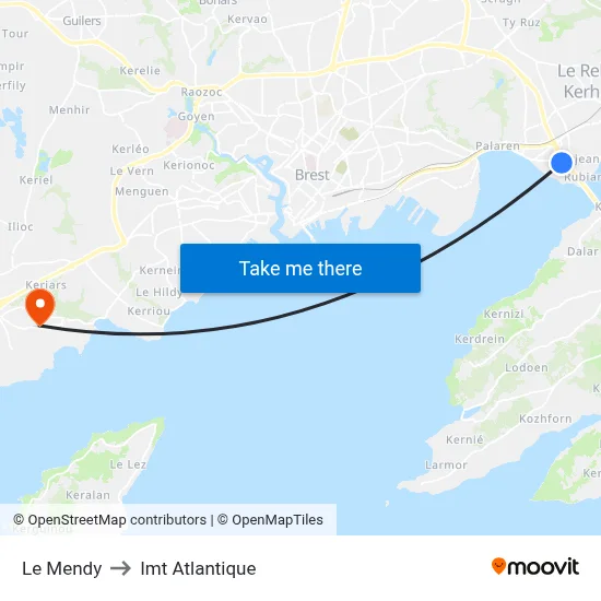 Le Mendy to Imt Atlantique map