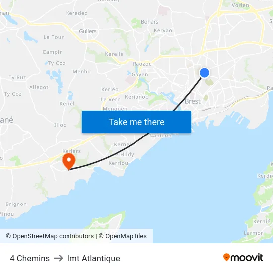 4 Chemins to Imt Atlantique map