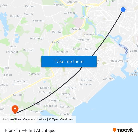 Franklin to Imt Atlantique map