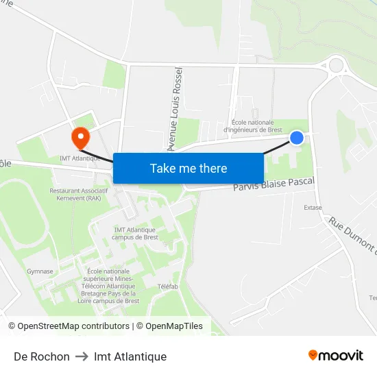 De Rochon to Imt Atlantique map