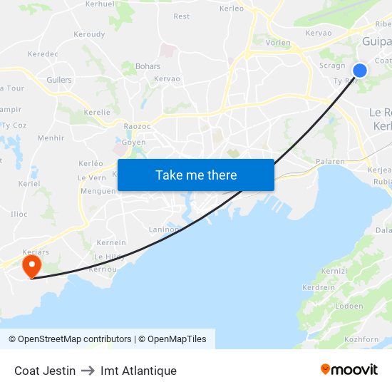 Coat Jestin to Imt Atlantique map