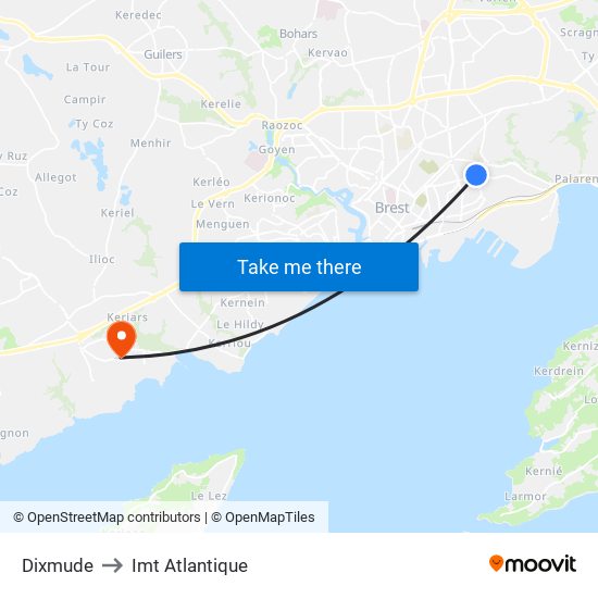 Dixmude to Imt Atlantique map