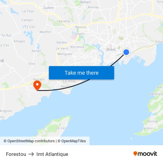 Forestou to Imt Atlantique map
