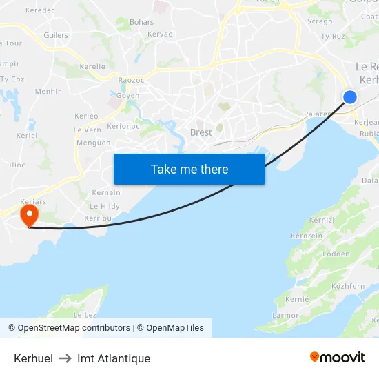 Kerhuel to Imt Atlantique map