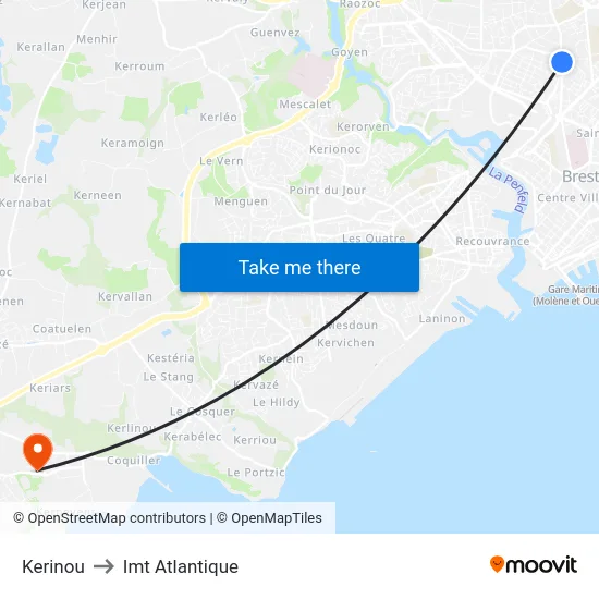 Kerinou to Imt Atlantique map