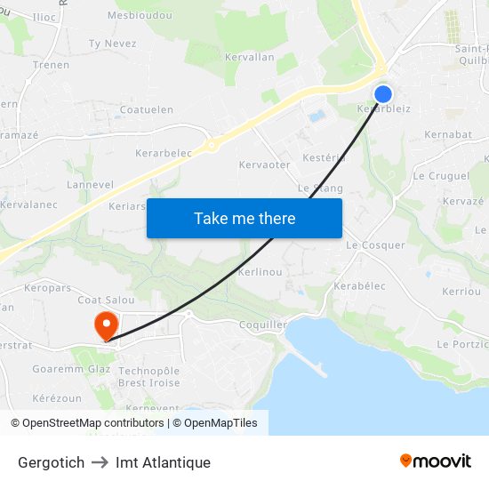 Gergotich to Imt Atlantique map